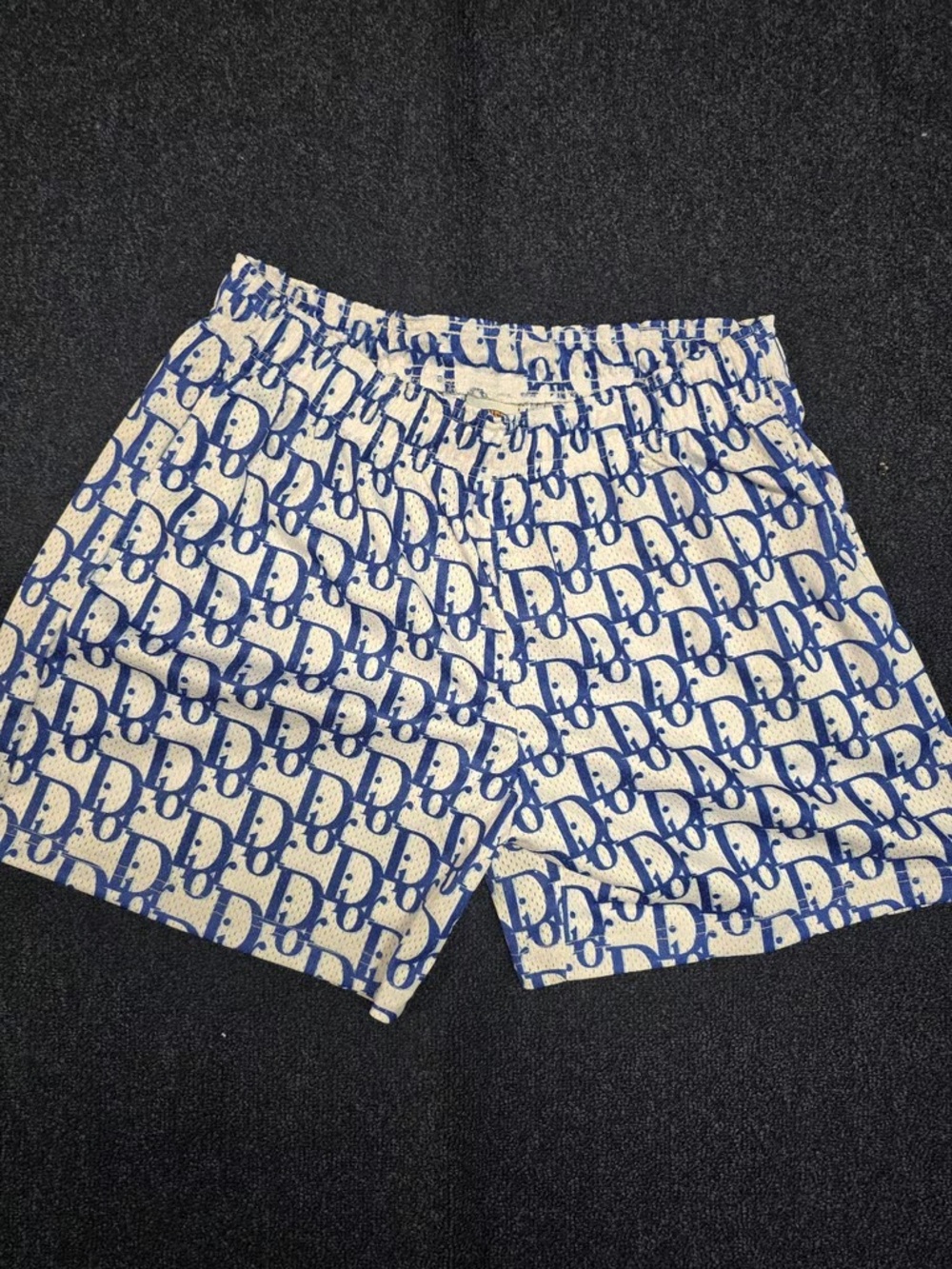 Blue and White Printed Men’s Shorts
